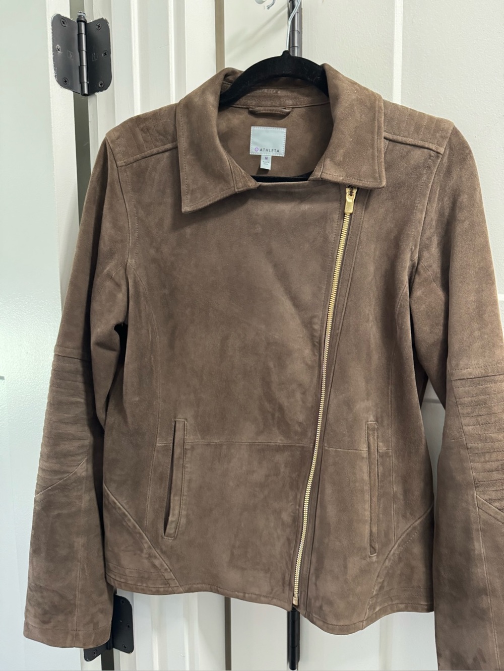 Athleta Suede Jacket 100% Leather